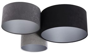 Mennyezeti lámpa SPACE 3xE27/60W/230V szürke/fekete/ezüst