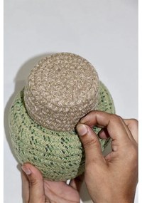 Zöld textil játéktároló kosár ø 25x36 cm Big Tree – Lorena Canals