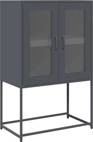 vidaXL Highboard antracit 68x39x107 cm Acél