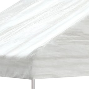 fehér polietilén pavilon tetővel 8,92 x 4,08 x 3,22 m