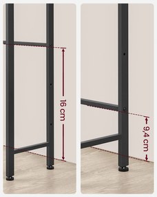3 Szintes WC/mosógép fölé helyezhető polc szürkés-bézs és fekete színben