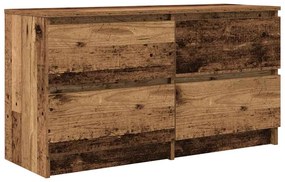 antik fa színű szerelt fa TV-szekrény 100x35x54 cm