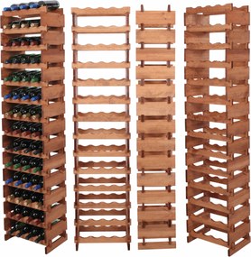 Bortartó állvány moduláris palacktartó állvány 14x4 összecsukható szerelés szerszámok nélkül