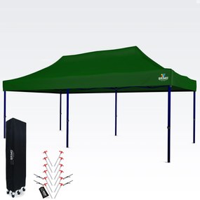 Vízálló Party Sátor 3x6m – Gondtalan Ünneplés 16,5m² Tető alatt - 3 oldalfal nélkül - Zöld