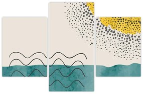 Kép - Absztrakt festmény a strandról N⁰1 (90x60 cm)