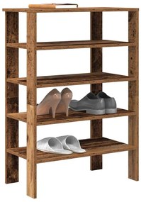 antik fa szerelt fa cipőtartó 61x32x87,5 cm