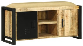 Pad szekrény 100x35x50 cm Tömör fa Durva mangófából