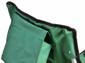 DIVERO Kempingszék párnával zöld