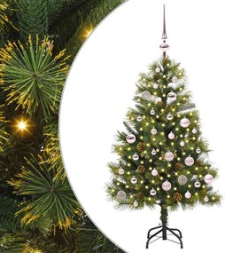 vidaXL Műanyag Hajtogatós Karácsonyfa Tojásokkal Zöld 150 cm