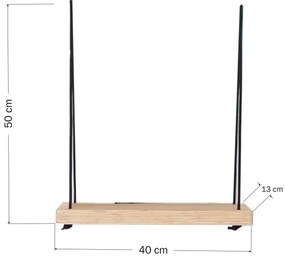 Fali polc 50x40 cm fenyő