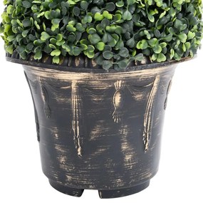 zöld spirálalakú cserepes műpuszpáng 59 cm