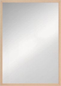 HOMCOM Fali Tükör Fürdőszobai Tükör 50x70 cm Téglalap alakú Dekoratív Tükör Nappali, Előszoba, Függőleges vagy Horizontális Szögben, Natúr | Aosom