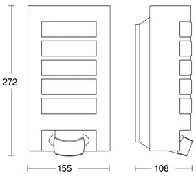 STEINEL 657819 - Kültéri érzékelős lámpa  L12 1xE27/60W/230V IP44