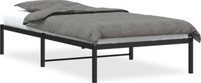 vidaXL fekete fém ágykeret 100 x 200 cm
