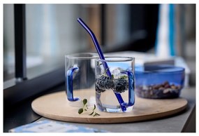 Üveg szívószál készlet tisztítókefével, 4 db-os – Lyngby Glas