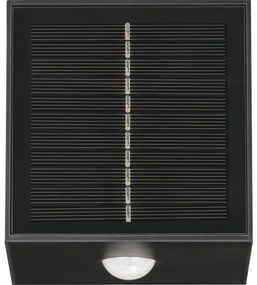 Retlux-LED napelemes fali lámpa érzékelővel LED/1W/3,7V 1200 mAh IP44 fekete