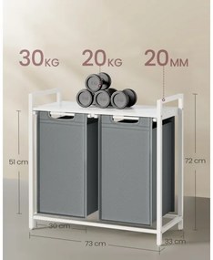 REX mosókosár fehér/szürke