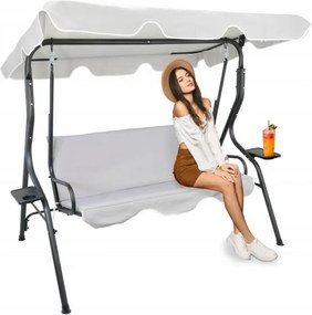 Kerti hinta 170 x 110 x 153 cm - világosszürke