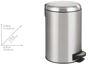 WENKO 22703100 - LEMAN kosár 25x38 cm rozsdamentes acél/szatén/fekete