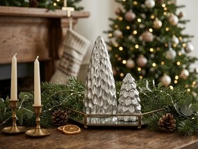 Karácsonyi dekoráció fa SILVER SPARK 7,5 cm, ezüst
