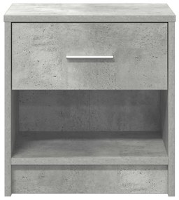 2 db betonszürke éjjeliszekrény fiókkal 39x28x41 cm