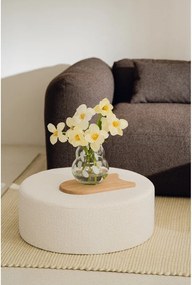 Fehér üveg kézzel készített váza (magasság 22 cm) Dam – noo.ma