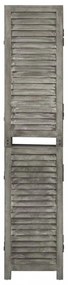 szürke 3 paneles tömör faparaván 106,5 x 166 cm