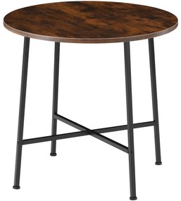 tectake 404336 étkezőasztal ennis industrial 80x76cm - ipari sötét fa