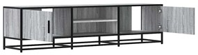 szürke sonoma színű szerelt fa és fém TV-szekrény 160x35x41 cm