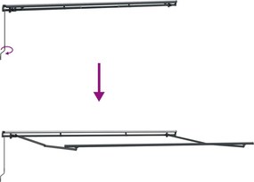 Behúzható napellenző Bézs 500 × 350 cm Poliészter és acél