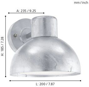 Eglo 96206 - Kültéri fali lámpa ENTRIMO 1xE27/60W IP44