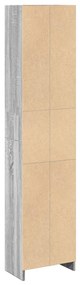szürke sonoma színű szerelt fa könyvespolc 40 x 24 x 176 cm