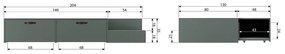 Zöldes szürke borovi fenyő gyerekágy tárolóhellyel 80x200 cm Stage – vtwonen