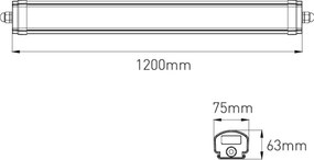 LED ipari fénycsöves világítás VOLITER LED/20/28/36W/230V 120 cm IP65 fehér