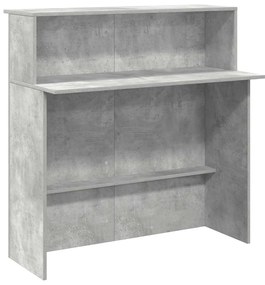 recepciós pult betonszürke 100x50x103,5 cm szerelt fa