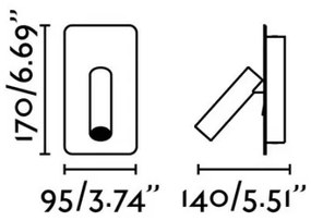 FARO 62128 - LED Fali spotlámpa SUAU LED/3W/230V
