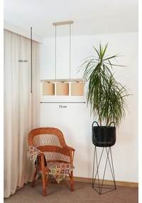 Brilagi - Csillár zsinóron FOREST 3xE27/15W/230V fenyő/barna