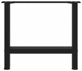 2 db fekete acél dohányzóasztal láb 50 x (42-43) cm