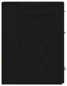 Gyógyszertári Szekrény Fekete Tölgyből 20x45,5x60 cm Műszaki Fából