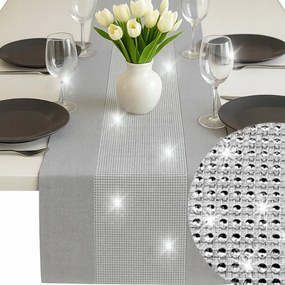 Futópad pad asztalra Szürke Cirkónia 40x180 Elegáns Ezüst Laufer