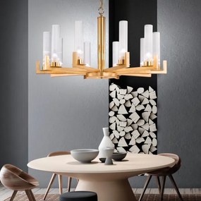 Kolarz 6009.81030 - Csillár láncon RAGGIO 10xE14/25W/230V 24K arany