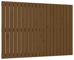 mézbarna tömör fenyőfa fali fejtámla 127,5x3x90 cm