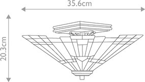 Quoizel INGLENOOK QZ-INGLENOOK-SF Plafonlámpa 2x60W/E27