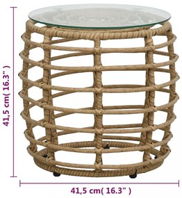 vidaXL 3-darabos tölgyszínű polyrattan bisztrószett