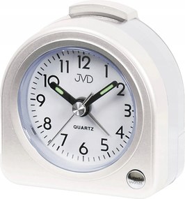 Kis Félkör Alakú Ezüst Ébresztőóra Jvd Háttérvilágítással SR266.7 Szundi