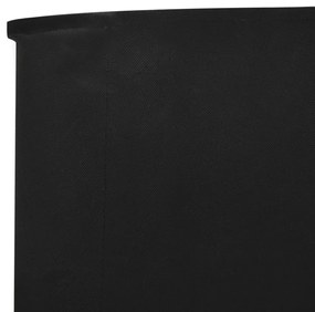 fekete szövet 3-paneles szélfogó 400 x 120 cm