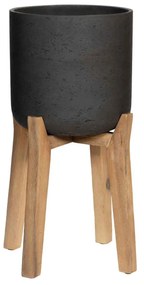 Pottery Pots Charlie ĂltetĆ magas lĂĄbakkal, antik fekete, többfĂ©le mĂ©retben - Fazekas edĂ©nyek mĂ©ret: XL - h 30 cm, â 30 cm / h 67 cm, â 40 cm