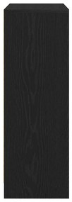 fekete tölgy komód fiókokkal és ajtókkal 73x31x90 cm