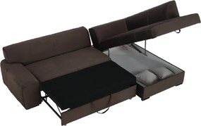 Ülőgarnitúra, barna, jobbos, MINERVA NEW