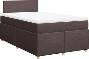 vidaXL sötétbarna szövet rugós ágy matraccal 120 x 190 cm